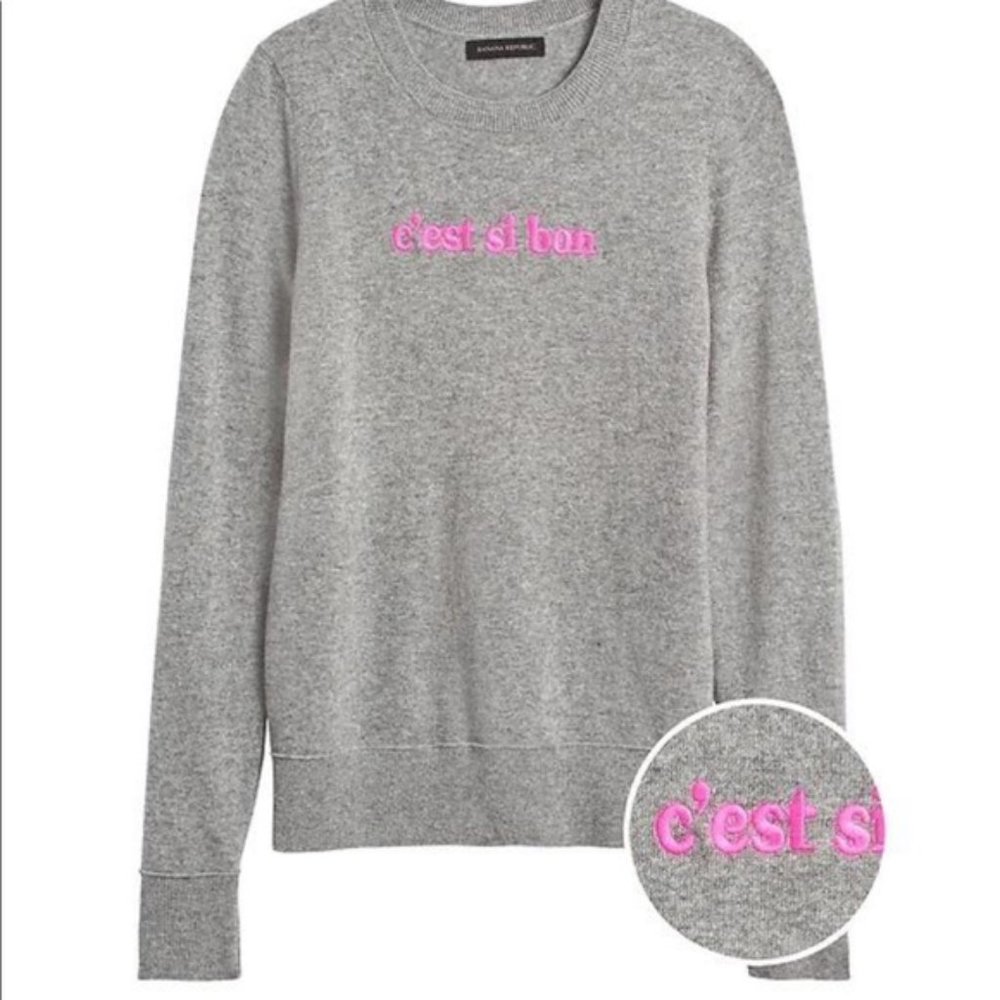 C'est Si Bon Grey Sweater